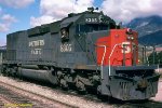 SP 8305 (SD40T-2) with yours truly hanging from the cab at the ripe old age of "21" I had just turned 21 four days earlier and I wish my hair still grew like that...Photo was taken by my friend Ed Smith who has sinced passed away. 5/27/1979 at Devore CA.
